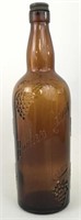 Vintage Amber Reuler Lewin 1qt Wine Bottle