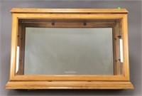 Oak Sliding Door Display Cabinet, Case