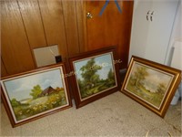 3 landscape paintings