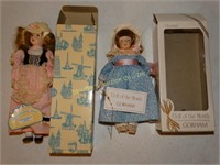 2 dolls: international dolls - Gretchen & October