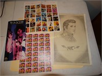 Elvis stamps & drawing