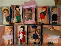 9 Madame Alexander dolls: 2 Robin Hood,