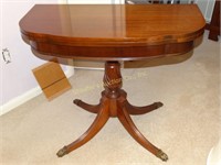 Claw-footed folding game table 29"h opens to