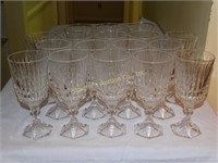 17 water glasses 7 1/4" tall, match #37