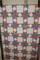 HAND MADE 78" X 70" VINTAGE QUILT