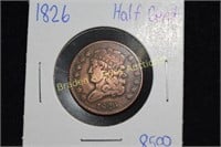 US 1826 HALF CENT COIN VF QUALITY