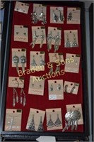 GROUP OF 40 STERLING SILVER EARRINGS, CHARMS