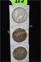 US 1880-S, 1881-S AND 1890-S MORGAN