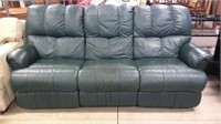 Green Leather Pull Out Sofa With Leather Pull Out