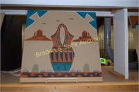 GROUP OF 3 16" X 16" NATIVE AMERICAN SAND ART