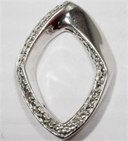 Sterling Silver Diamond Loop Pendant