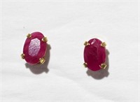 14kt Gold Ruby Earrings