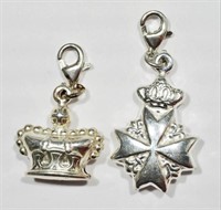 Two Sterling Silver Pendant Enhancers