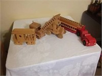 Wooden Toy Fire Truck &  more wood toys