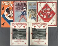 Baseball Sheet Music Lot.