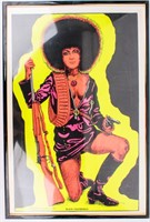 Black Pantheress Panther 1972 Blacklight Poster