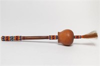 Nicholas Breeze Wood- Bead & Gourd Peyote Rattle