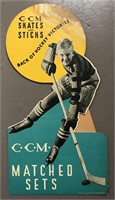 1940's C.C.M. Skates & Sticks Diecut Advertisement