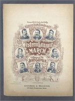 Baseball Sheet Music. Western League March.