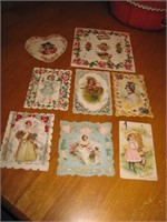 Lot of 8 Old Valentines