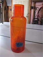13" Orange Vase