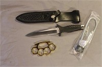 S&W 960 Knife, Brass Knuckles, Gun Lock