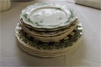 Group of 12 Ironstone & Porcelain Christmas Plates