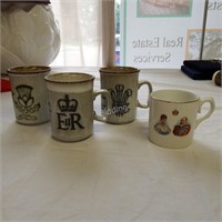 Royal Doulton & 3  Ceramic Commemorative Mugs