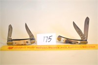 Lot of 2- 2 Blade Knives 1 is White Tail Cultery
