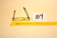 Case Knife 2 Blade- Yellow Handle
