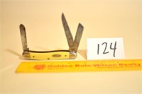 Case Knife 3 Blade- Yellow Handle