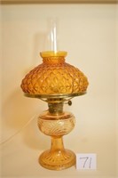 Vintage Amber Colored Lamp 24" Tall