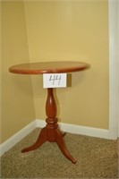 Cherry Side Table Three Legs at Bottom Oval Top