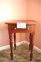 Cherry Side Table 27" Tall X 18.5" Squared