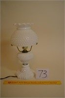 Milk Glass Lamp 12" Tall