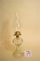 Oil Lamp 18" Tall (Base marked Dabs)