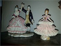 Two porcelain Dresden style figures