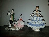 Two beautiful Dresden style porcelain figurines
