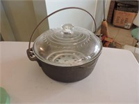 Cast iron Dutch Oven with Glass Lid