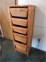 Wicker Basket Storage Unit