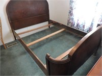 Beautiful Double Bed with Curved Foot Board