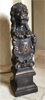 Lion Statue with "B"