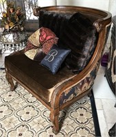 Large Deep Cushion Velvet Chair