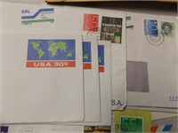 SELECTION OF UNSORTED STAMPS, POSTCARDS & MORE!
