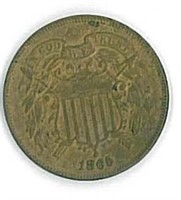 1865 UNITED STATES TWO CENT PIECE