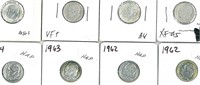 EIGHT(8) ROOSEVELT SILVER DIMES