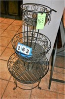 Three-Tiered Wire Basket Display