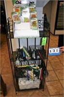 Wire Shelf & Contents, w/Tees, Brushes, Grips