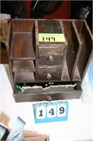 Vintage Wooden Curio Box, 3 Drawers