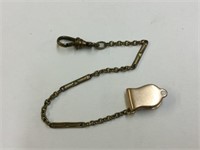 WATCH CHAIN WITH 10K GOLD POCKET CLIP